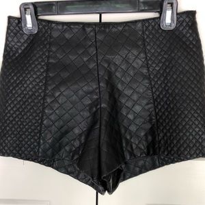 Suite Blanco Faux Leather Shorts